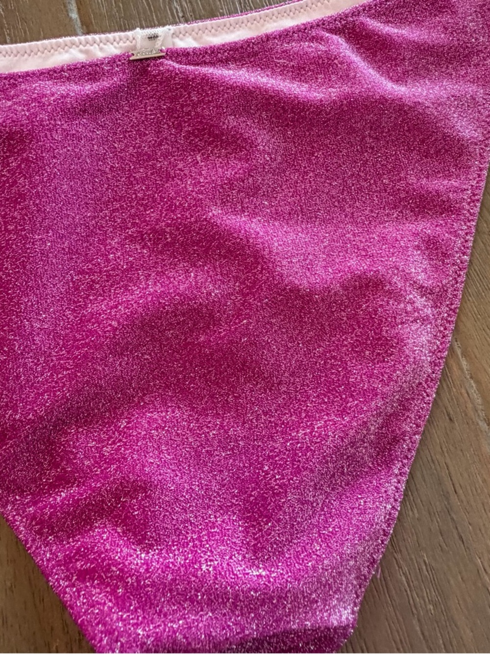 PINK Victoria's Secret Shimmery Hot Pink Bikini Bottoms - Picture 6 of 7